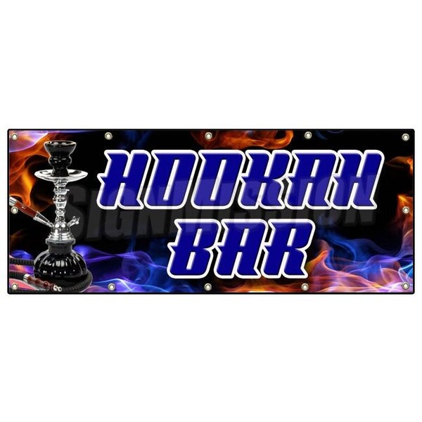 Signmission HOOKAH BAR BANNER SIGN smoke flavored vapor bar club middle eastern B-120 Hookah Bar - main